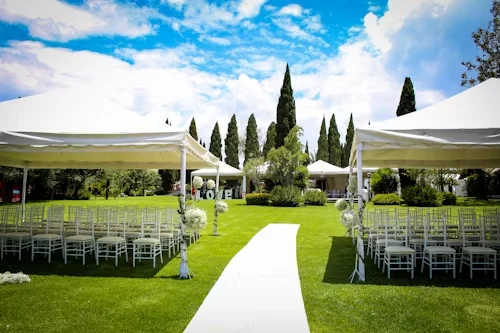 Event tent and commercial shading installation